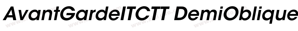 AvantGardeITCTT DemiOblique字体转换